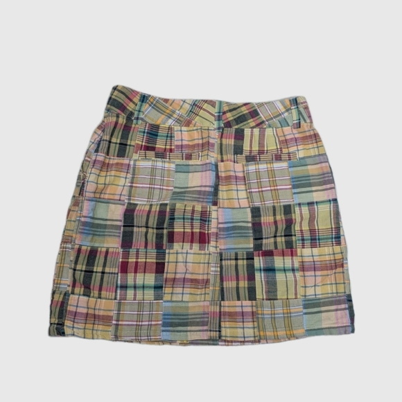 J Crew Plaid Patchwork Mini Skirt 0 S Artsy Boho Preppy sk1 - Picture 4 of 7